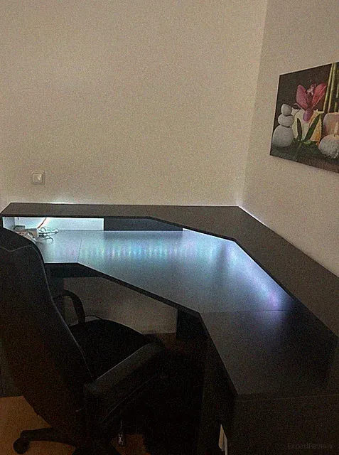 Schreibtisch mit Stuhl (Ohne LED) Schwarz