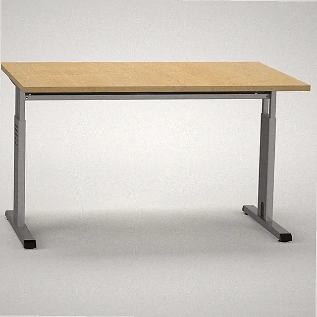 Schreibtisch NIVO Komfort 120x80cm – komfortabler Bürotisch mit C-Fuß-Gestell