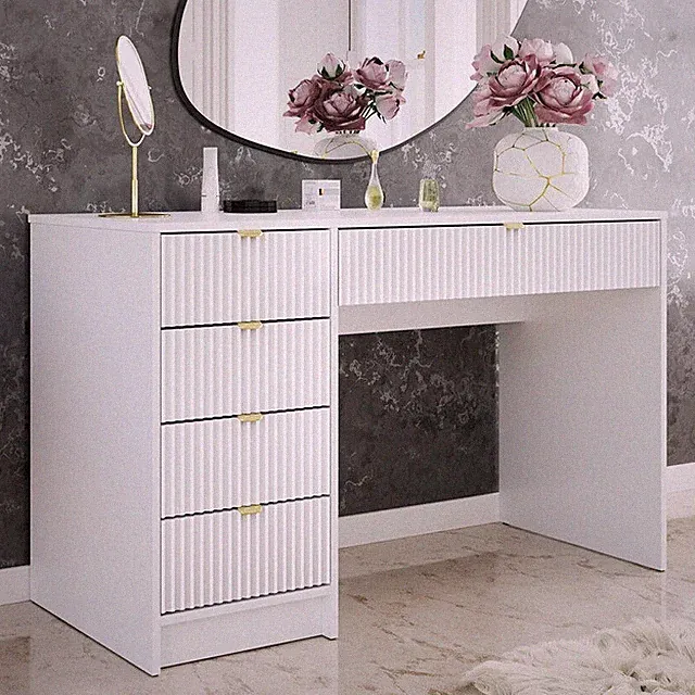 Schreibtisch Nofonti Schubladen Computertisch Bürotisch Schminktisch Modern M24