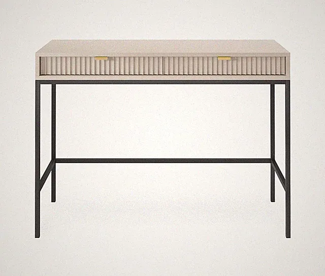 Schreibtisch Nova Computertisch 104x50cm MDF Kaschmir Farbe und Gestellfarbe wäh