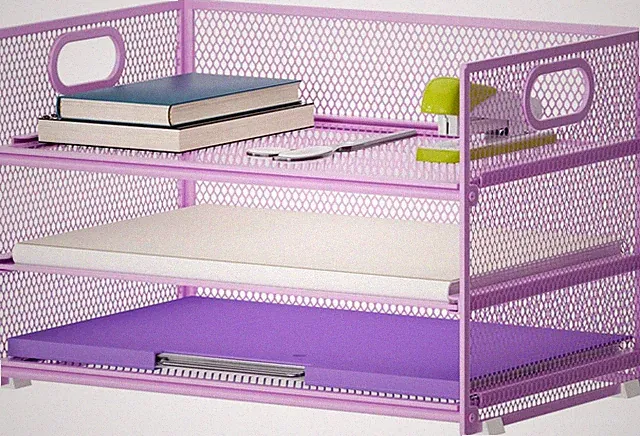 Schreibtisch Organizer,3-stufiger Briefablage mit Griff,A4-Papierablage Organize