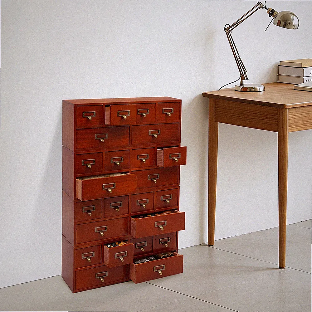 Schreibtisch-Organizer, 4 stapelbare Organizer mit je 6 Schubladen