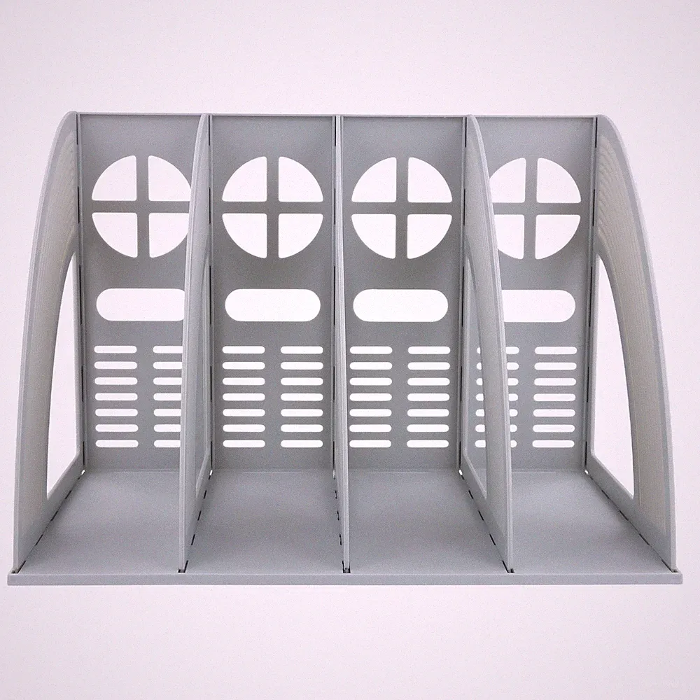 Schreibtisch Organizer A4 Ordnerhalter 4 Fächer Zeitschriftenhalter Kunststoff