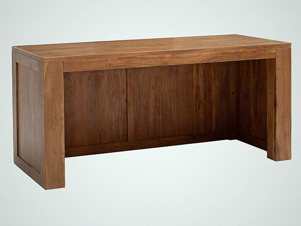 Schreibtisch Osbon 160x75 Akazienholz Arbeitstisch Bürotisch rustikal Massivholz