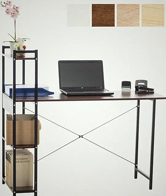 Schreibtisch Poe Bürotisch Mit Stauraum Computertisch Mit Regalen Laptoptisch