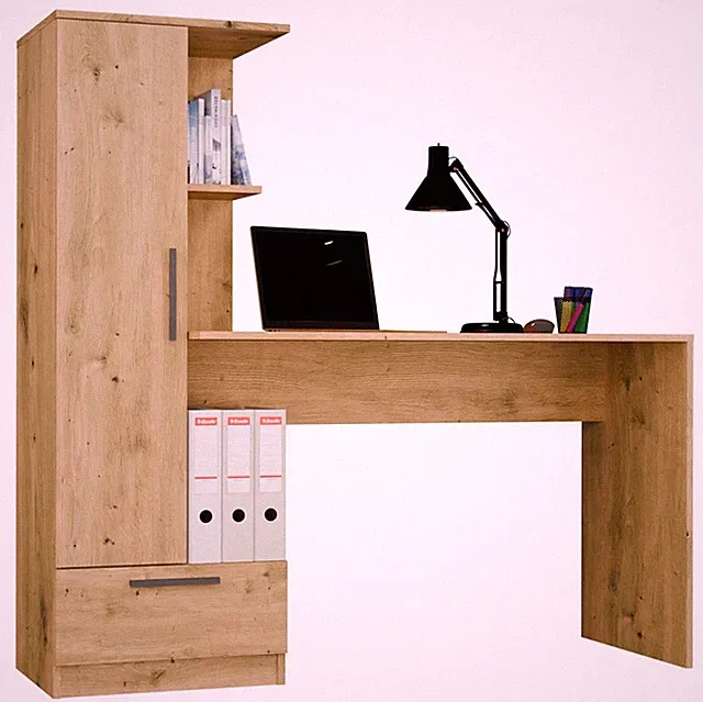 Schreibtisch Regal Computertisch Bürotisch COSMO Eiche Artisan Schublade