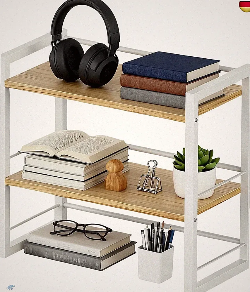 Schreibtisch-Regal-Organizer, Bücherregal, Mini Regal Desk Shelf