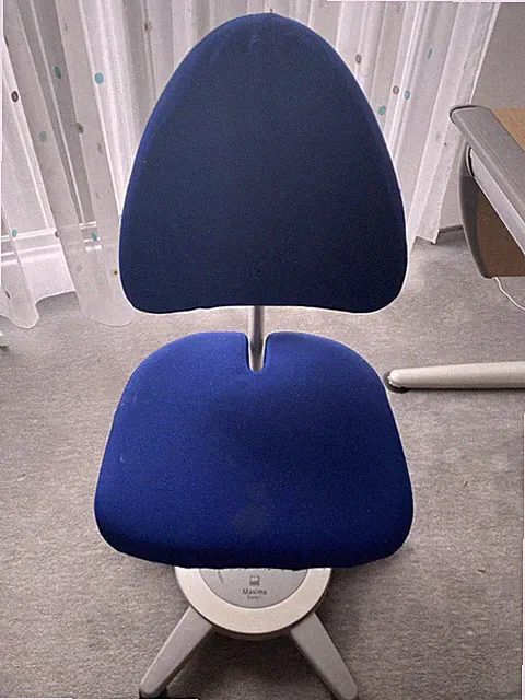 Schreibtisch Stuhl Moll Mit Blauem Polster Bezug Sitzhöhe 55cm Gesamthöhe 100cm