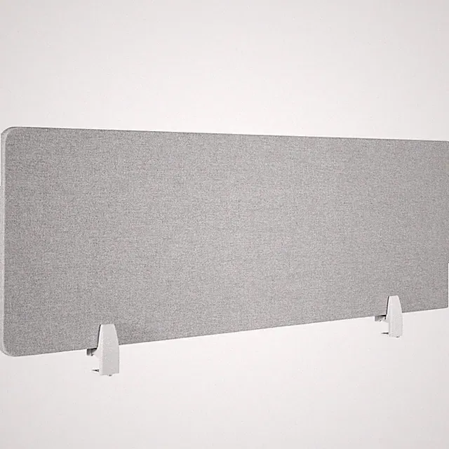 Schreibtisch Trennwand Noisy mit abgerundeten Ecken Trennwand grau B-Ware