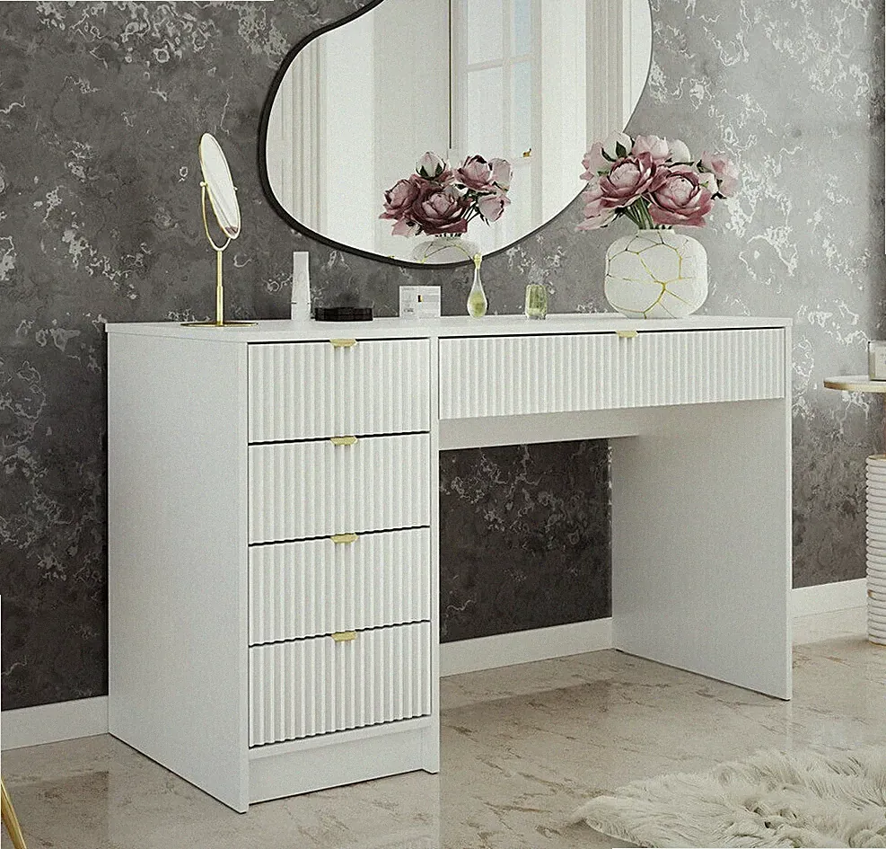 Schreibtisch und Schminktisch Tireno Computertisch Elegante Kosmetiktisch M24