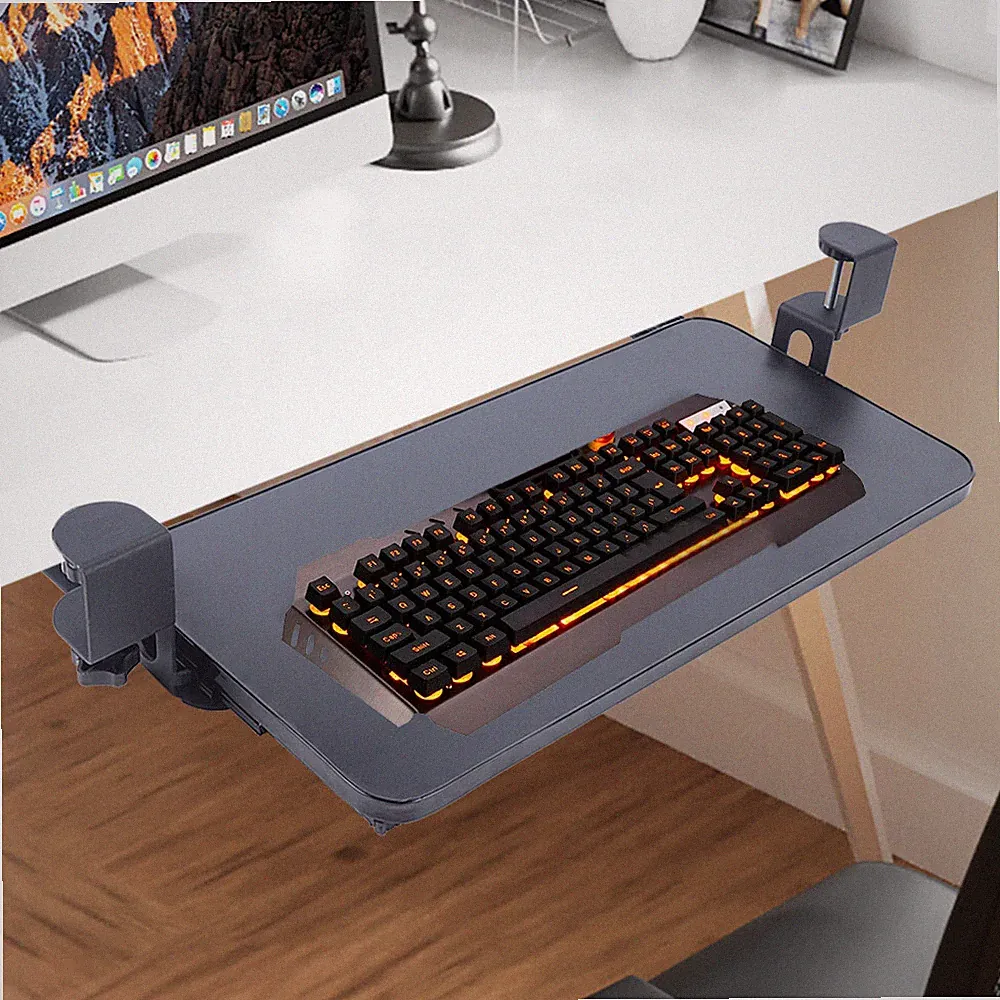 Schreibtisch-Verlängerung faltbare Tastatur-Schubladenablage C-Klammern 52*25cm