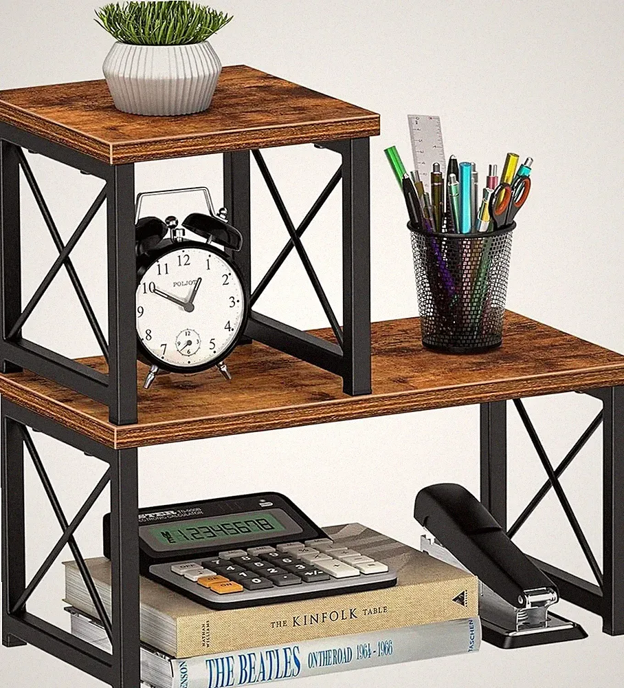 Schreibtischregal Aufsatzregal Schreibtisch Organizer Tischregal Bücherrega