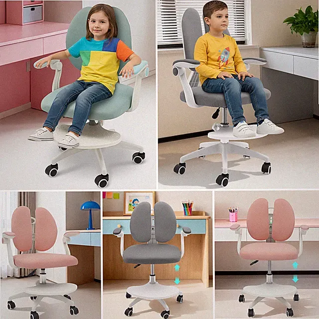 Schreibtischstuhl Kinder Ergonomischer Kinderstuhl Verstellbarer Mit Räder 100kg