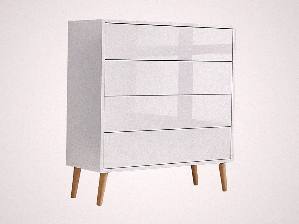 Schubkastenkommode Kommode BEN 3 inkl. Holzfüße, grifflos, Push-to-open