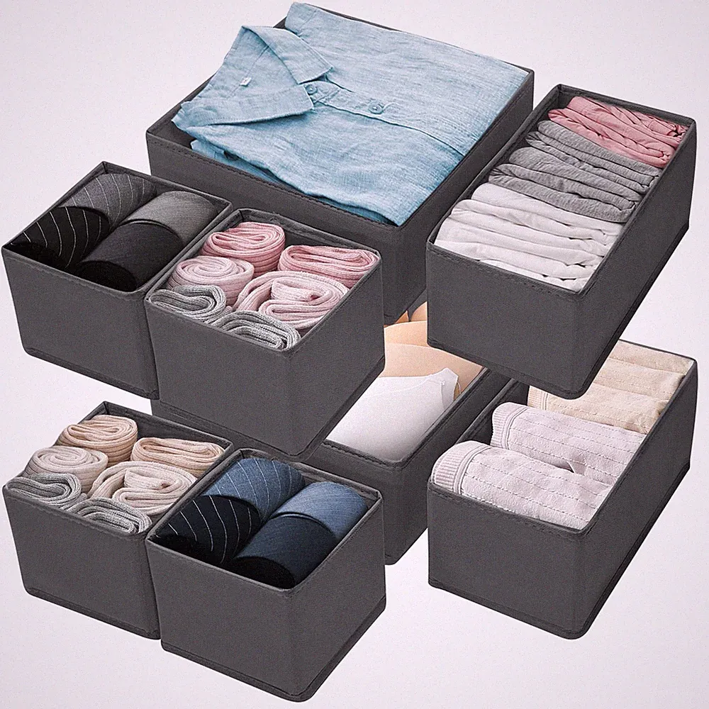 Schubladen Ordnungssystem Kleiderschrank Organizer Faltbox Aufbewahrung 8er Set