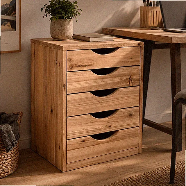 Schubladenbox Holz Tannenholz Schrank Aufbewahrung Kommode
