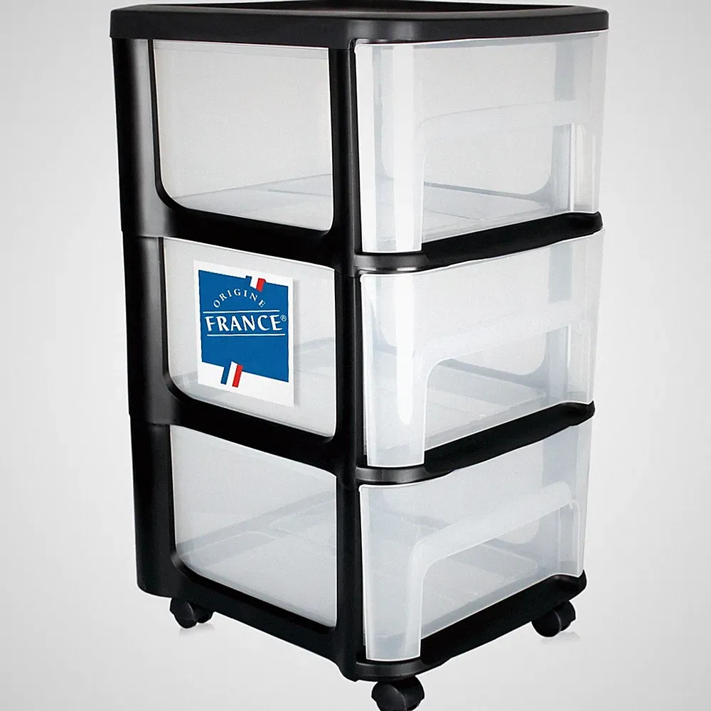 Schubladenbox mit Rollen Büro Organizer Regal Kunststoff Ablagebox Schreibtisch