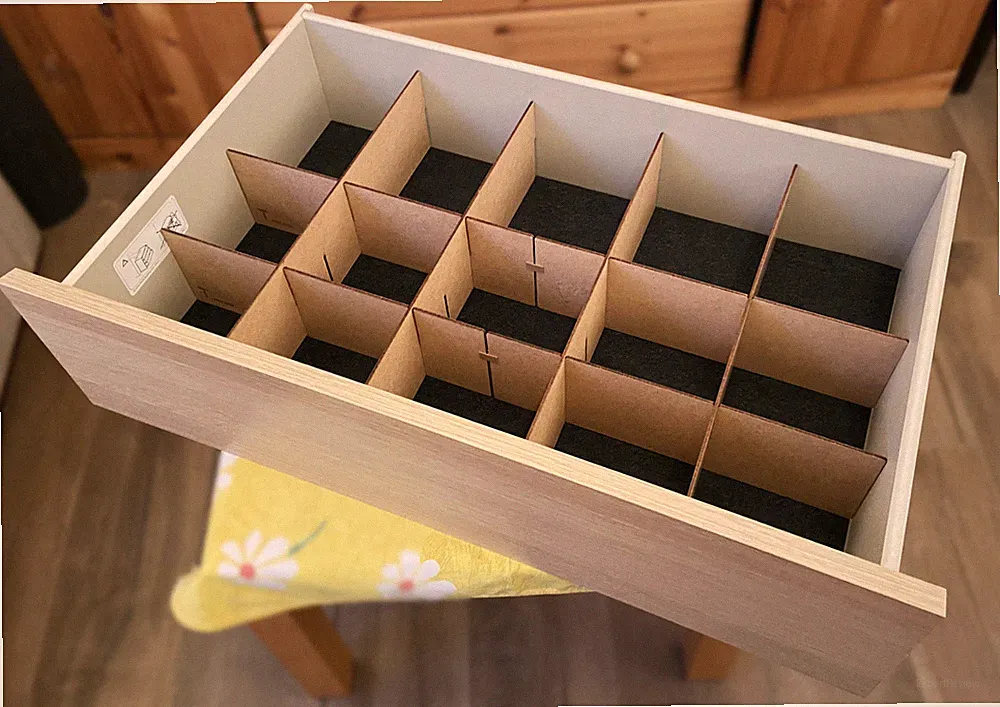 Schubladeneinsatz für IKEA MALM Kommode 43x72 cm – Organizer & Teiler