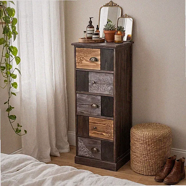 Schubladenkommode Standregal Kommode Vintage Landhaus Shabby Design Aufbewahrung