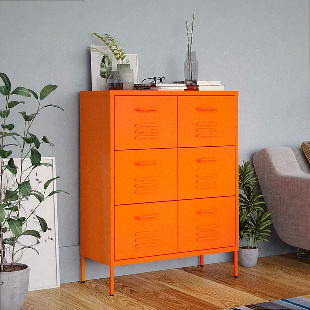 Schubladenschrank 80x35x101,5cm Stahl Sideboard Kommode mehrere Auswahl vidaXL