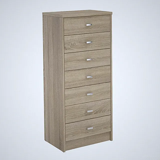 Schubladenschrank FEHMARN, Kommode Beistellschrank Wohnzimmer Büromöbel