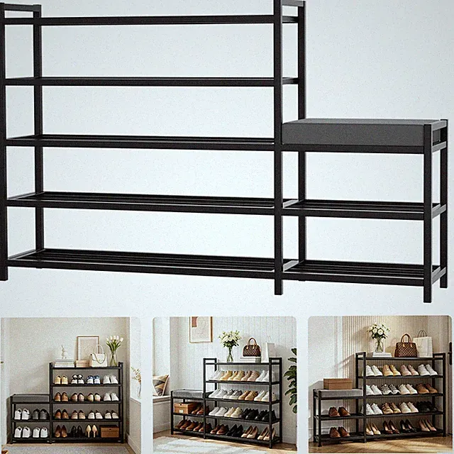 Schuhbank Schuhregal Schuhablage Sitzbank für Schuhe Schuhaufbewahrung120 x 73cm
