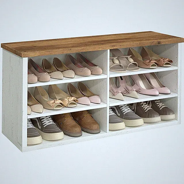 Schuhbank, Sitzbank mit Stauraum, Schuhregal 6 Fächer, verstellbare Ablagen,...