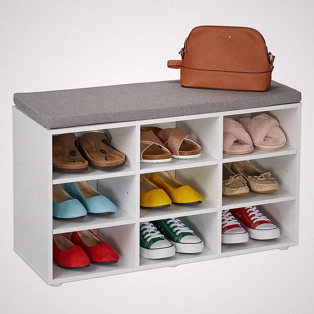 Schuhbank Sitzbank Schuhregal Garderobenbank Sitzkommode Flurmöbel Schuhe