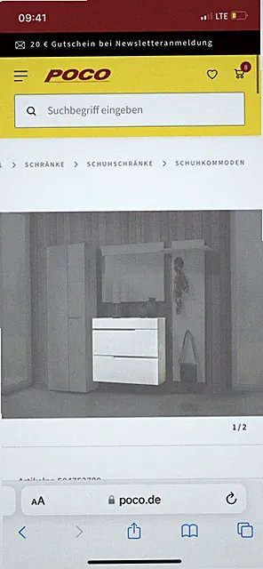 Schuhkommode Original verpacht