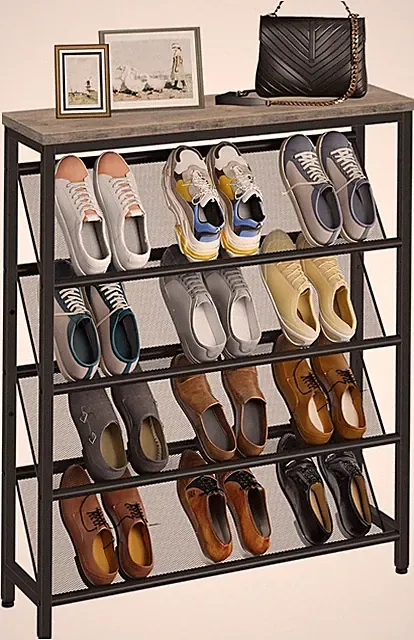 Schuhregal, 5-stufige Schuhablage, Schuhschrank schmal, Schuhständer, Schuhau...