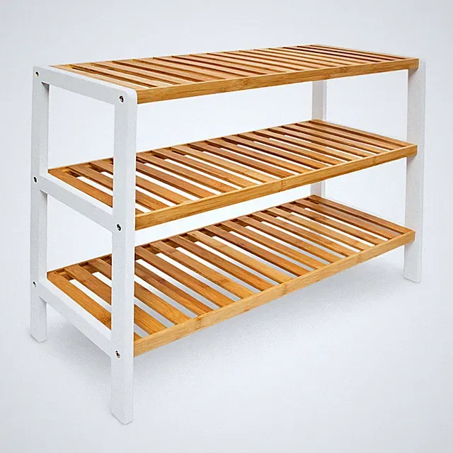 Schuhregal bambus Schuhablage aus Holz modern robust Schuhregal aus Bambus