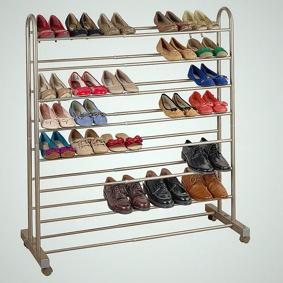 Schuhregal Giant ausziehbar mit 4 Rollen, für bis zu 42 Paar Schuhe