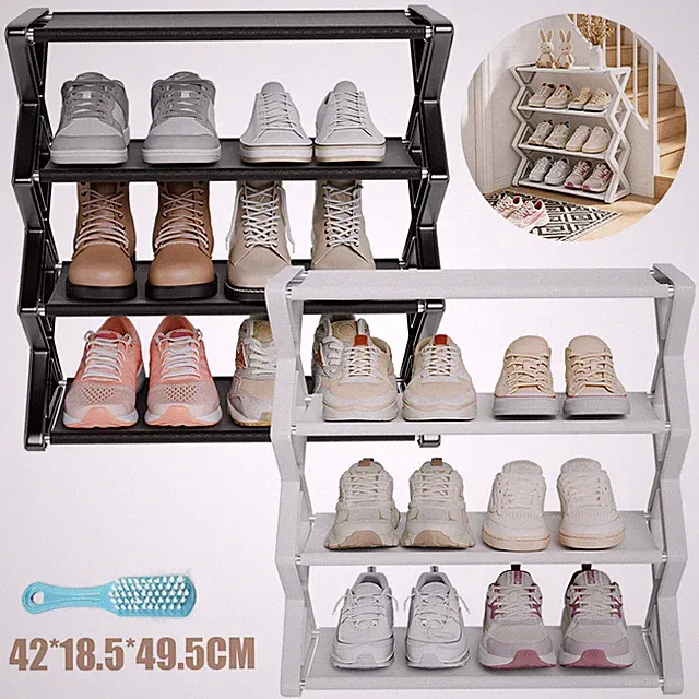 Schuhregal klappbar Schuhständer Schuhständer mit 4 Ebenen aus 42*18.5*49.5cm
