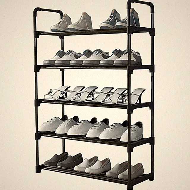 Schuhregal Metall 5 Ebenen Schuhaufbewahrung Schuhständer Organizer