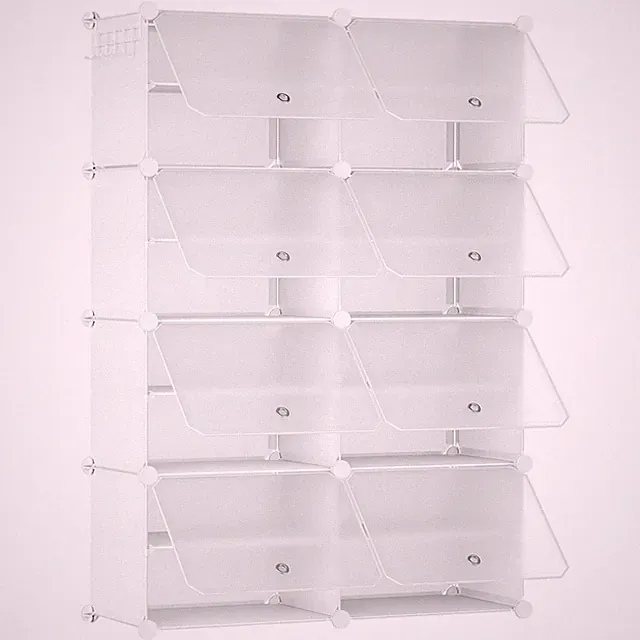 Schuhregal mit 8 Fächern, Schuhschrank, für 32 Paar Schuhe, 40 x 30 x 30 cm p...