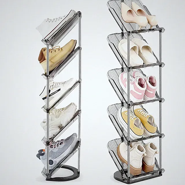 Schuhregal Platzsparend Schmal Kunststoff Edelstahl moderne Aufbewahrung