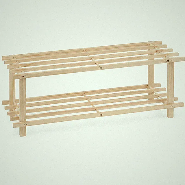 Schuhregal Schuhablage Holzregal Schuhständer, Holz, 2 Ebenen