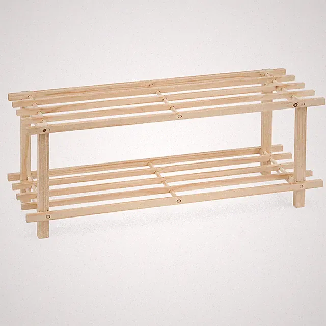 Schuhregal Schuhablage Holzregal Schuhständer, Holz, 2 Ebenen