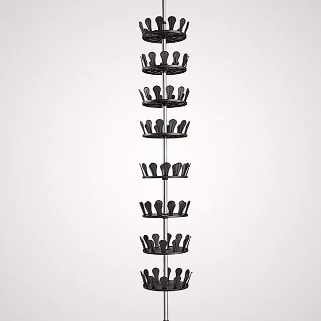 Schuhregal Schuhkarussell Schuhschrank Teleskopregal Schuhständer für 96 Schuhe