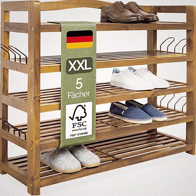 Schuhregal Schuhschrank Holz Schuhablage Schuhständer Schuh Regal Massiv XXL