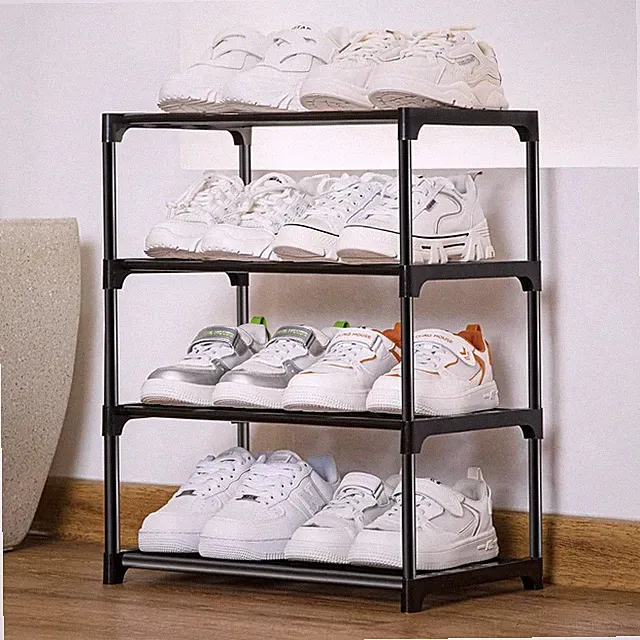 Schuhregal Schuhständer Schuhaufbewahrung 4 Ebenen Mini Schuh Platzsparend