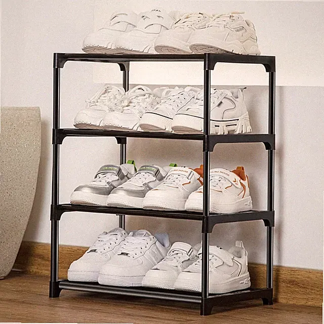 Schuhregal Schuhständer Schuhaufbewahrung Mini Schuh Platzsparend 4 Ebenen