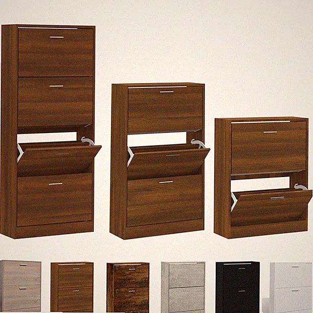 Schuhschrank 2/3/4 Klappen Schuhkipper Schuhregal Schuhaufbewahrung Flurschrank
