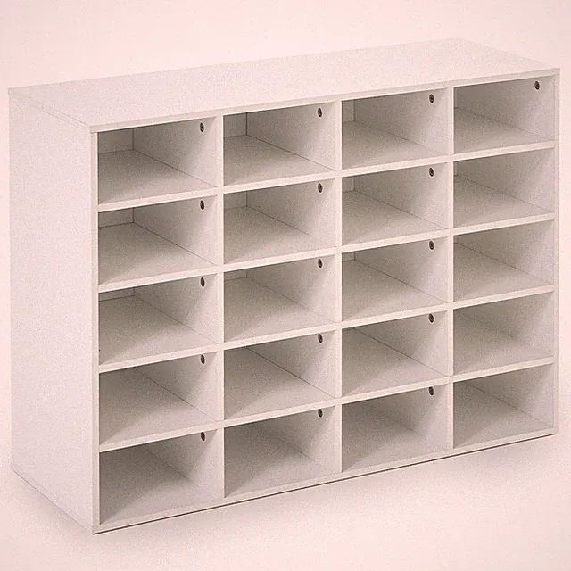Schuhschrank L, ca. B. 92 x H. 67 x T. 33 cm - Weiß