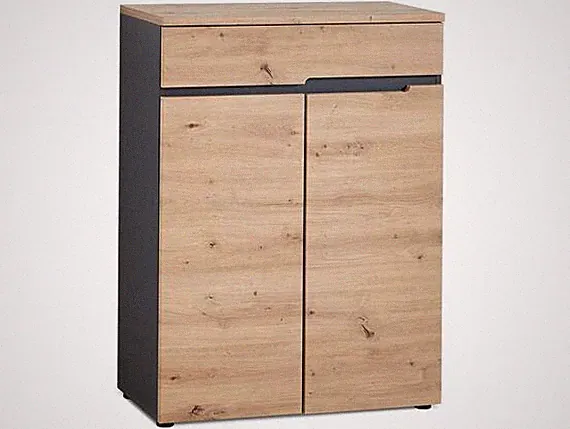 Schuhschrank Schrank Garderobenschrank Dielenschrank MAILAND Eiche Nachbildung