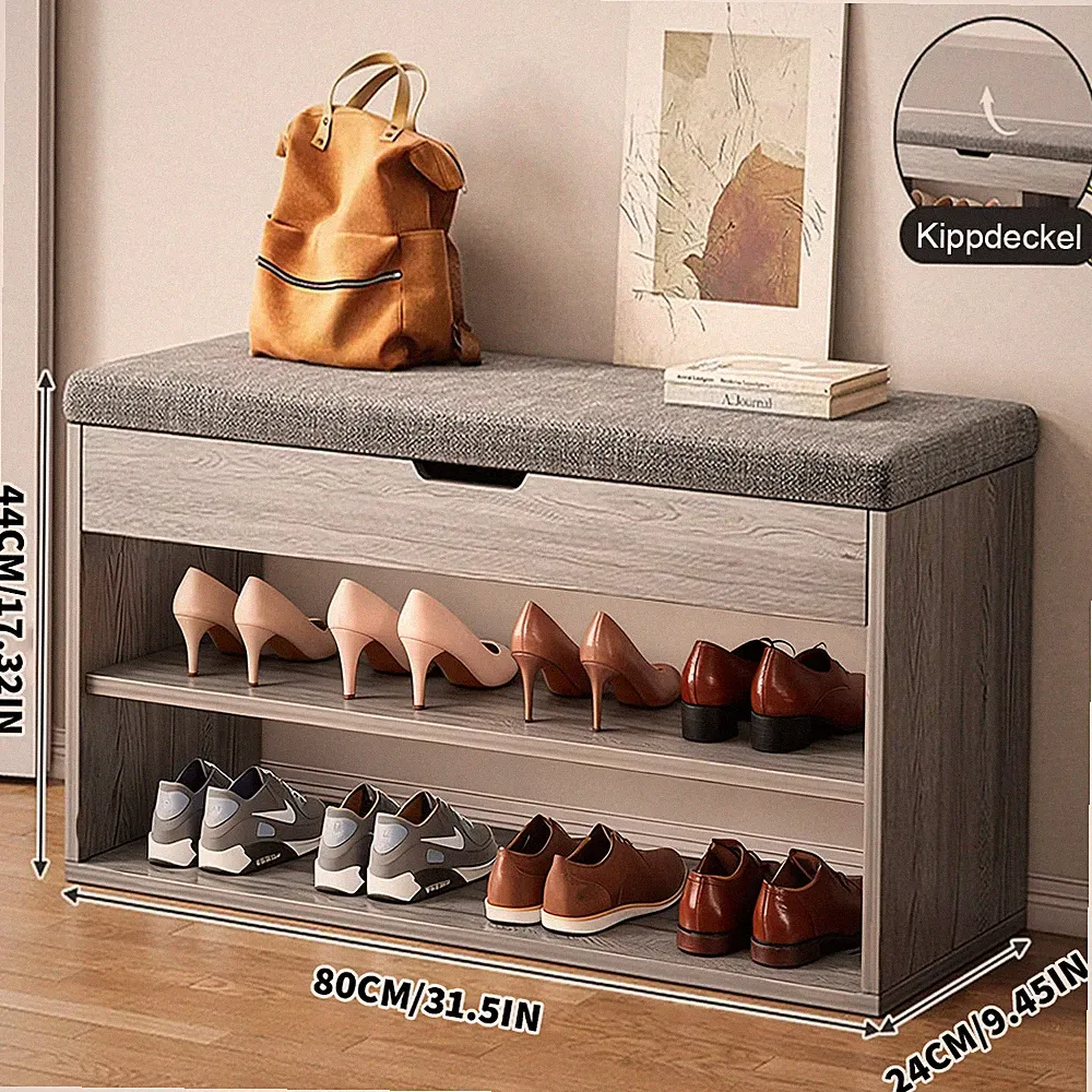 Schuhschrank Schuhbank Schuhregal mit Sitzkissen Sitztruhe Schuhablage