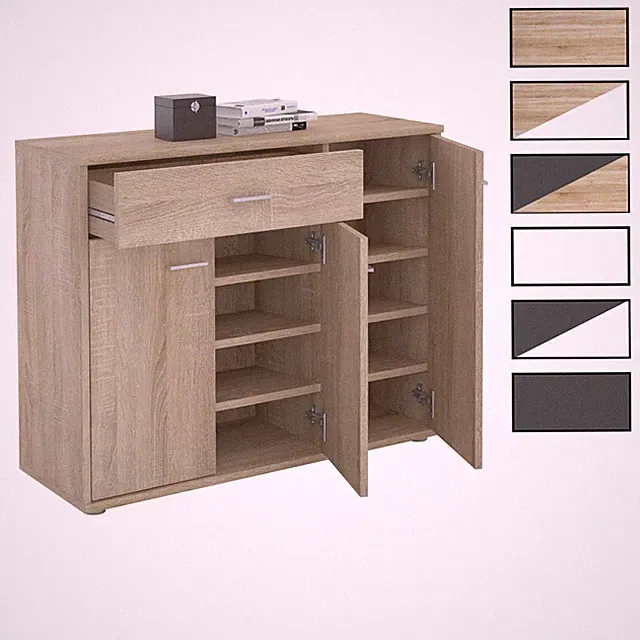 Schuhschrank Schuhkommode Aufbewahrung Flur Diele Anrichte