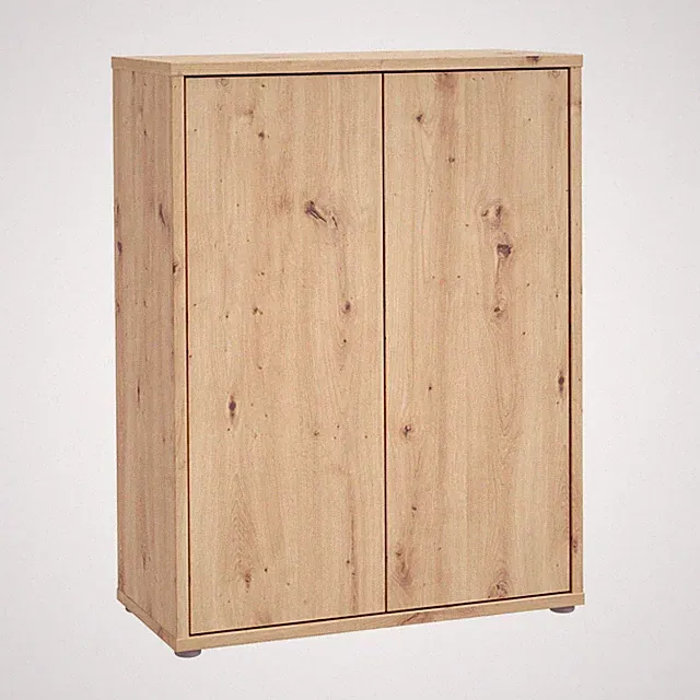 Schuhschrank Schuhkommode Schuhregal 2 Türen Artisan Eiche Dekor 75 x 99 cm