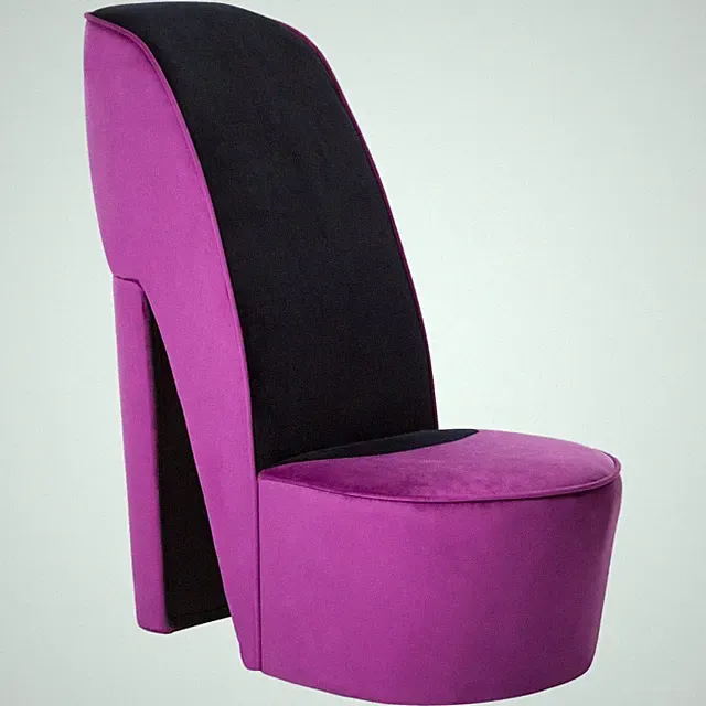 Schuhsessel High Heel Design Sessel Stuhl Polstersessel Wohnzimmersessel Hocker
