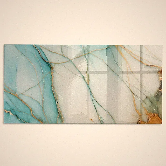 Schutzglas für Esstisch und Schreibtisch Türkis Eleganz Rechteckig 100x50 cm